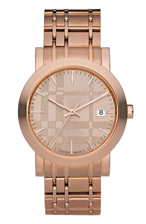 burberry rose gold watch review|Burberry gold watch men.